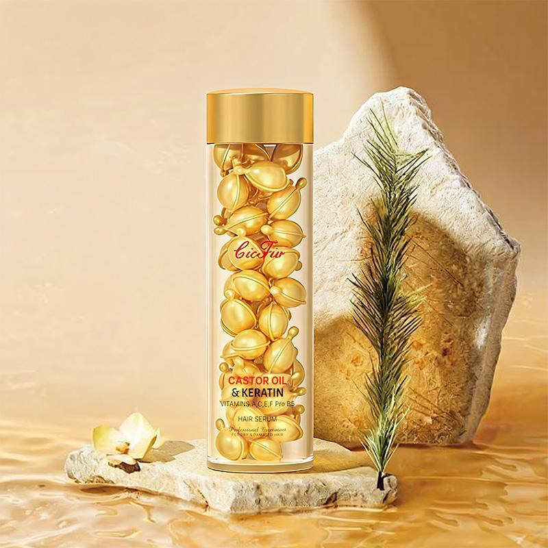 Hair Oil Capsules, Portable Individual Packaging, Essential For Business Trips And Travel, A Great Daily Hair Care Product, Suitable For Elegant Ladies.