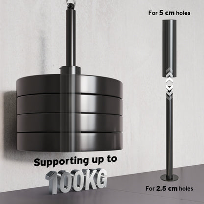 Weight Cable Pulley System for Home Gym with Universal Loading Pin for LAT Pull Down, Biceps Curl Workout, Red