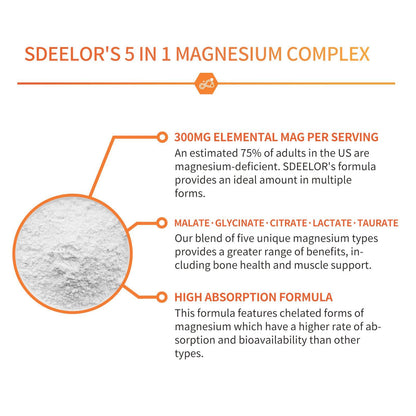 Magnesium Glycinate Malate Vitamin D3 Vegan Formula Supports Bone Health Highly Absorbable Chelated Product