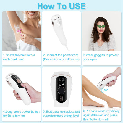 Laser Hair Removal For Woman Man Ice Cooling Permanent IPL